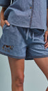 Urban Daizy Sweet Cowgirl Boot Stitch Embroidered Shorts Blue Shorts - Women's (UDZ-PT-00500-Blue) – alternate view 5