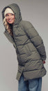 Urban Daizy Hooded Longline Channel-Quilted Puffer Coat Black Puffer Jacket - Women's (UDZ-KN-00657) – alternate view 6