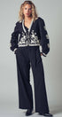 Urban Daizy Embroidered Boho Tie Neck Blouse Ecru Blouse - Women's (UDZ-OT-00357) – alternate view 9