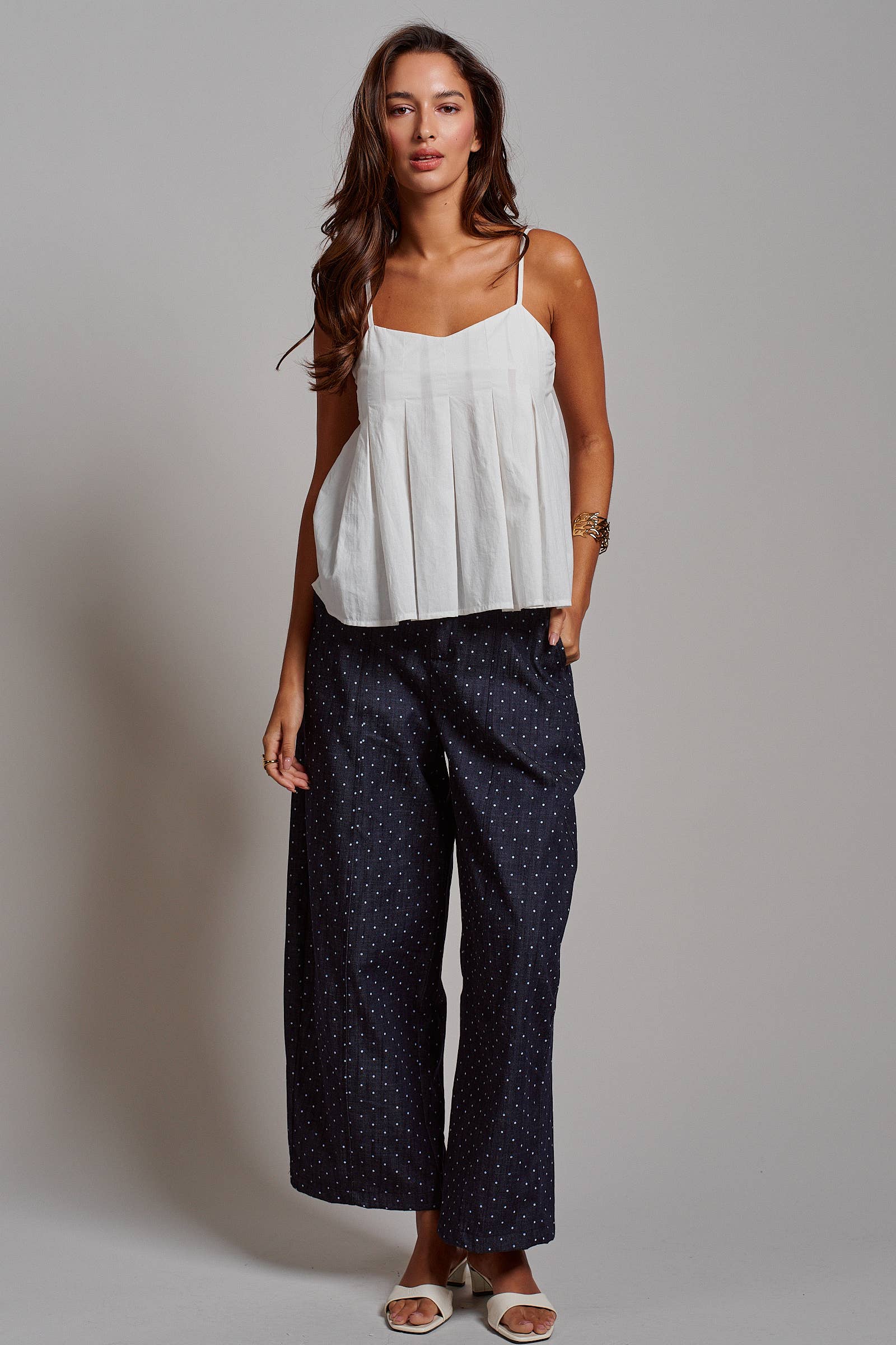 Seashell Print Empire Waist Cami Top