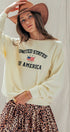 Urban Daizy United States 1776 Waffle Knit Cotton Pullover Peach Graphic Sweatshirt - Women's (TNTP3994) – alternate view 11