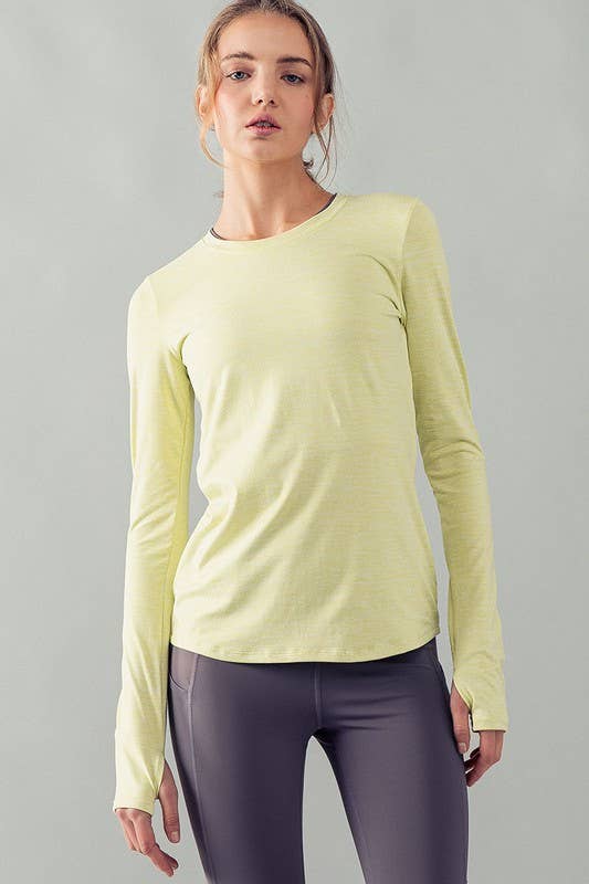 Urban Daizy Basic Crew Neck Long Sleeve Activewear Black Athletic Top - Women's (UDZ-TP-00560) – alternate view 6