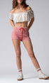 Urban Daizy Gingham Scallop Trim Shorts Brown Shorts - Women's (UDZ-PT-00474) – alternate view 22