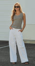 Beaded Neckline Rib Tank in GREY - Women's Tops | Urban Daizy