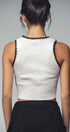 Urban Daizy Scalloped Ribbed Knit Crop Top Khaki Knit Top - Women's (UDZ-TP-00809) – alternate view 15