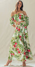 Urban Daizy Off Shoulder Crop Top with Floral Maxi Skirt White Top & Skirt Set - Women's (UDZ-AC-00238) – alternate view 3