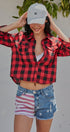 All American Girl Cutoff Denim Shorts in LT DENIM - Women's Casual Shorts | Urban Daizy