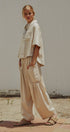 Washed Utility Wide-Leg Pants in TAUPE	 - Women's Casual Pants | Urban Daizy