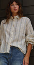 Blossom Whisper Stripe Button-Down Blouse in CREAM - Women's Shirts & Blouses | Urban Daizy