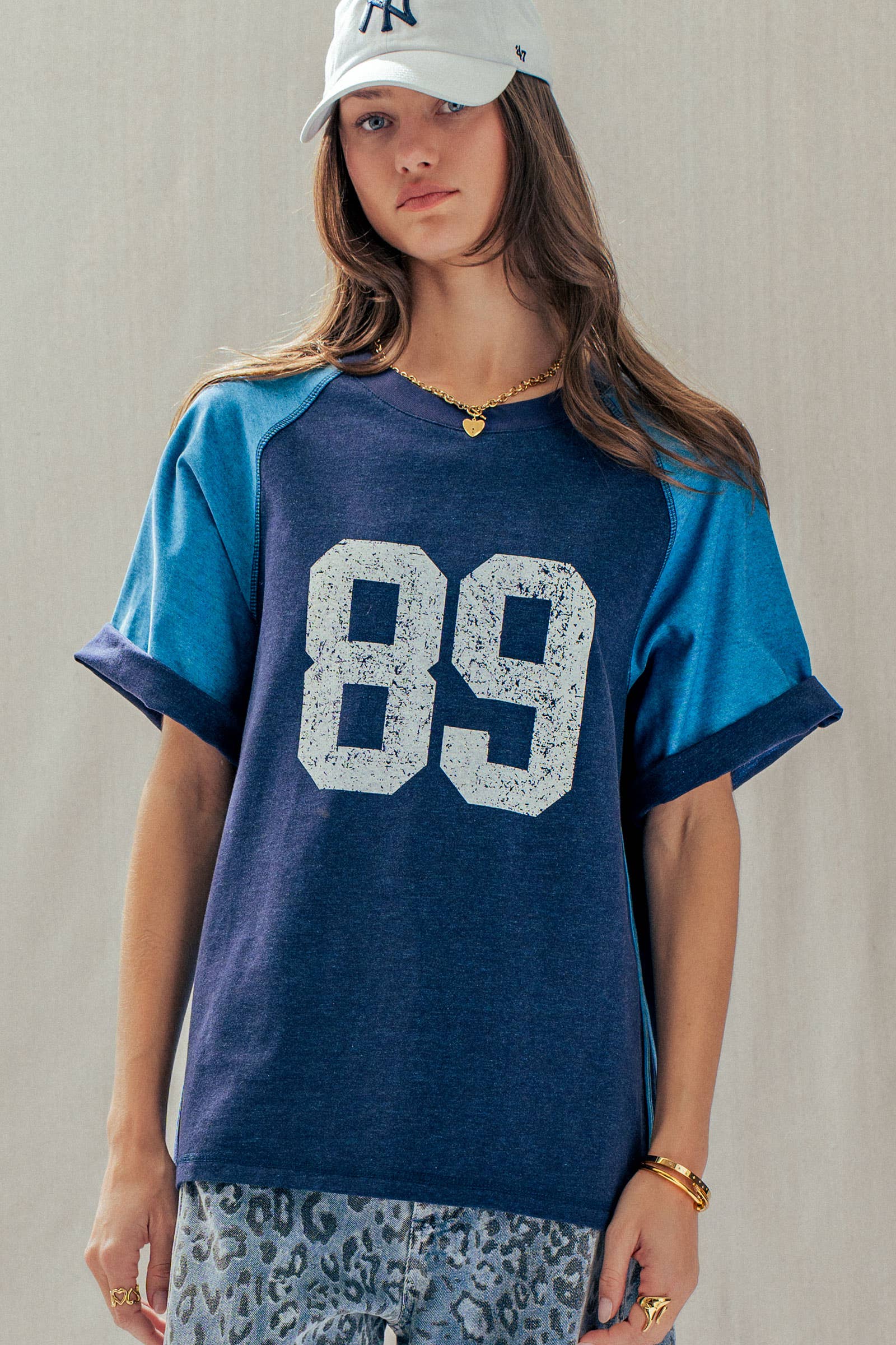 Vintage Varsity Graphic Raglan Sleeve Tee