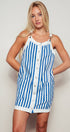 Urban Daizy Sunshine Stripe Overall Dress Blue Overalls - Women's (UDZ-AC-00159) – alternate view 9
