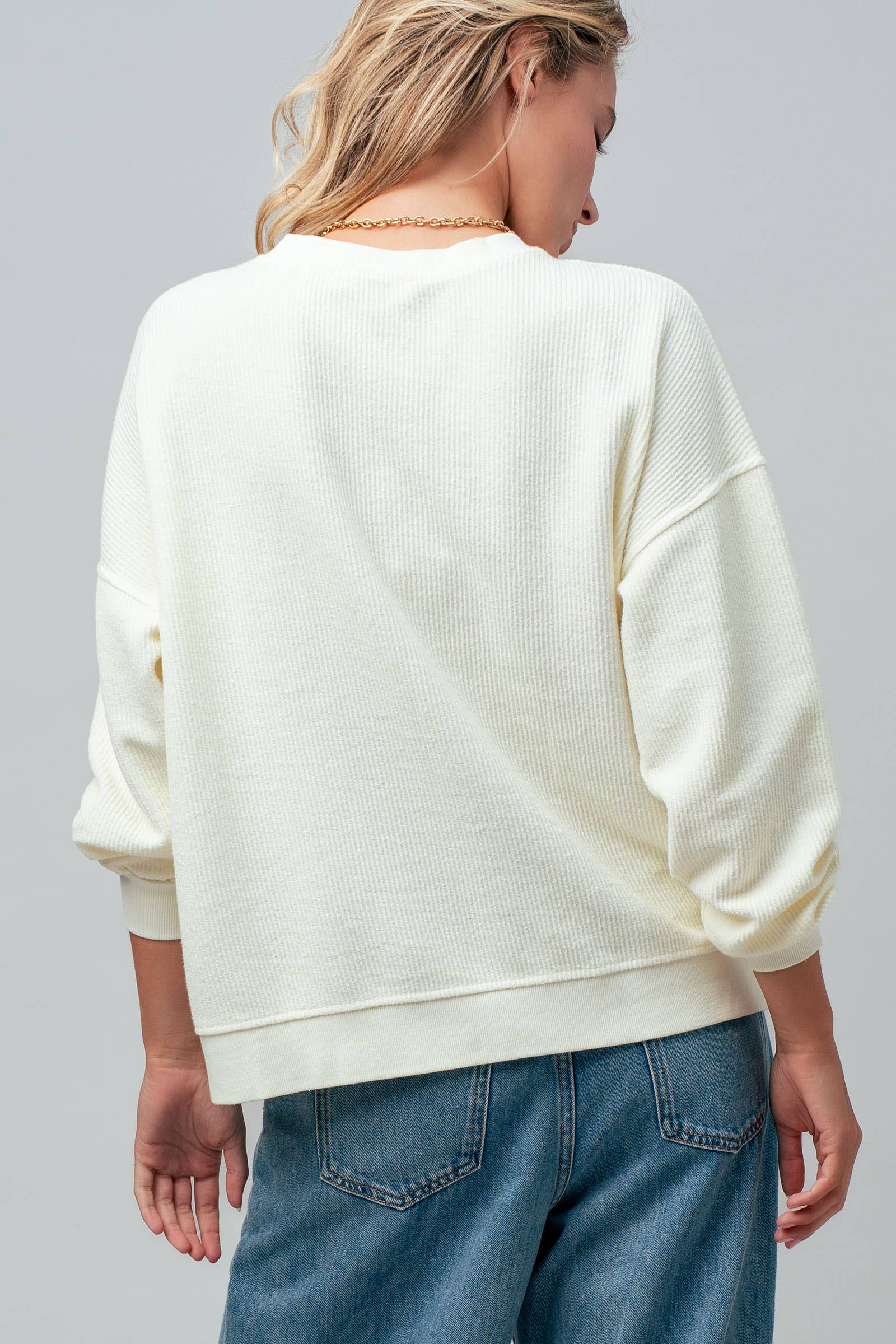 United States Graphic Corded Knit Sweatshirt