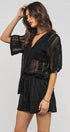 Urban Daizy Open Knit Button-Down Oversized Shirt Black Button Down Shirt - Women's (UDZ-TP-00111) – alternate view 11