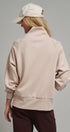 Scuba Zip Up Track Bomber Jacket Pilates Athflow for Women in SAND - Women's Jackets & Blazers | Urban Daizy