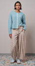 Elegant Wool Blend Cardigan with Lace Trim Detail in PASTEL BLUE - Women's Cardigans & Shrugs | Urban Daizy