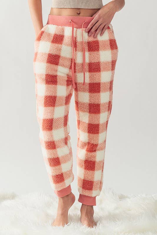 Urban Daizy Cozy Checkered Jogger Style Pajama Pants Ash-Blue Sleepwear Bottom - Women's (UDZ-PT-00127) – alternate view 17