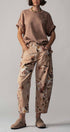 Urban Daizy Vintage Rose Print Wide Leg Jeans Multi Jeans - Women's (UDPT0093-Multi) – alternate view