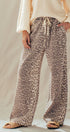 Urban Daizy Leopard Print Wide Leg Cotton Pants Drawstring Leopard Pants - Women's (UDZ-PT-00482) – alternate view 4