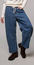 Laid-Back Light Wash Barrel Denim Pants in MEDIUM DENIM - Women's Wide Leg Jeans | Urban Daizy