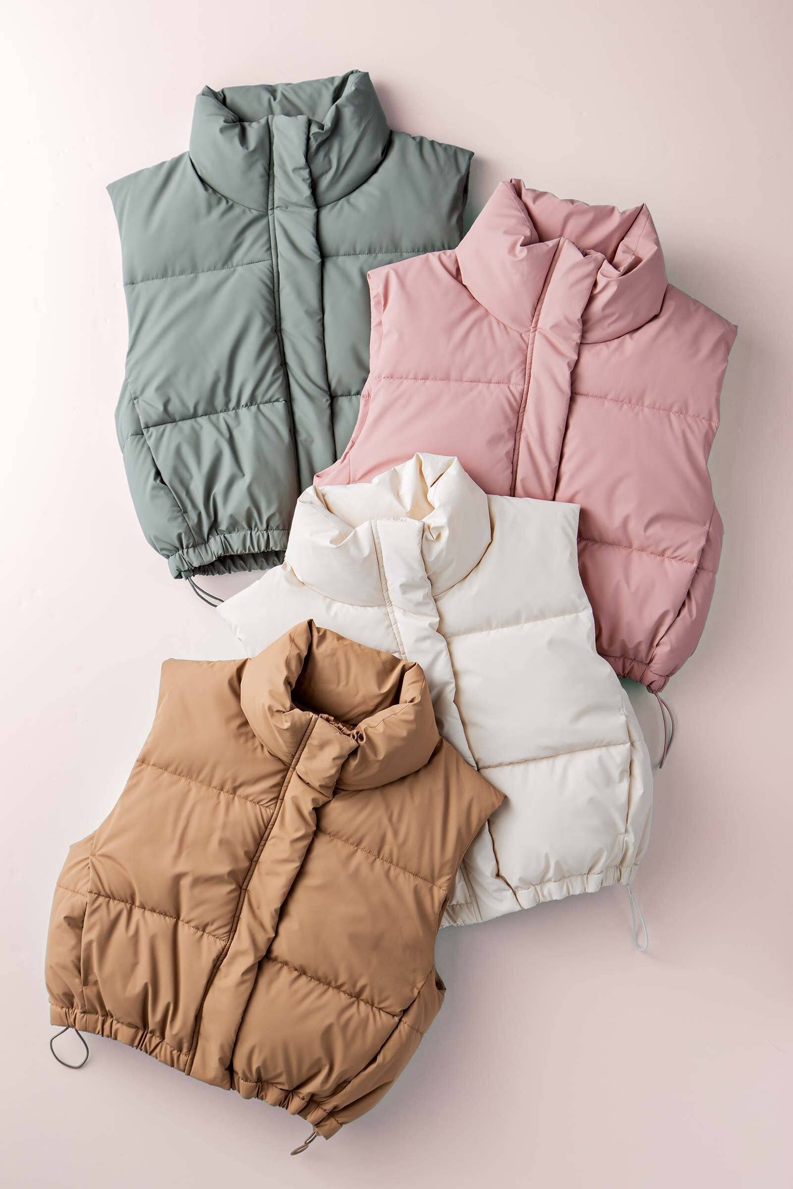 Urban Daizy Essential Puffer Down Vest with Adjustable Hem Black Outerwear Vest - Women's (UDZ-OT-00272) – alternate view 3