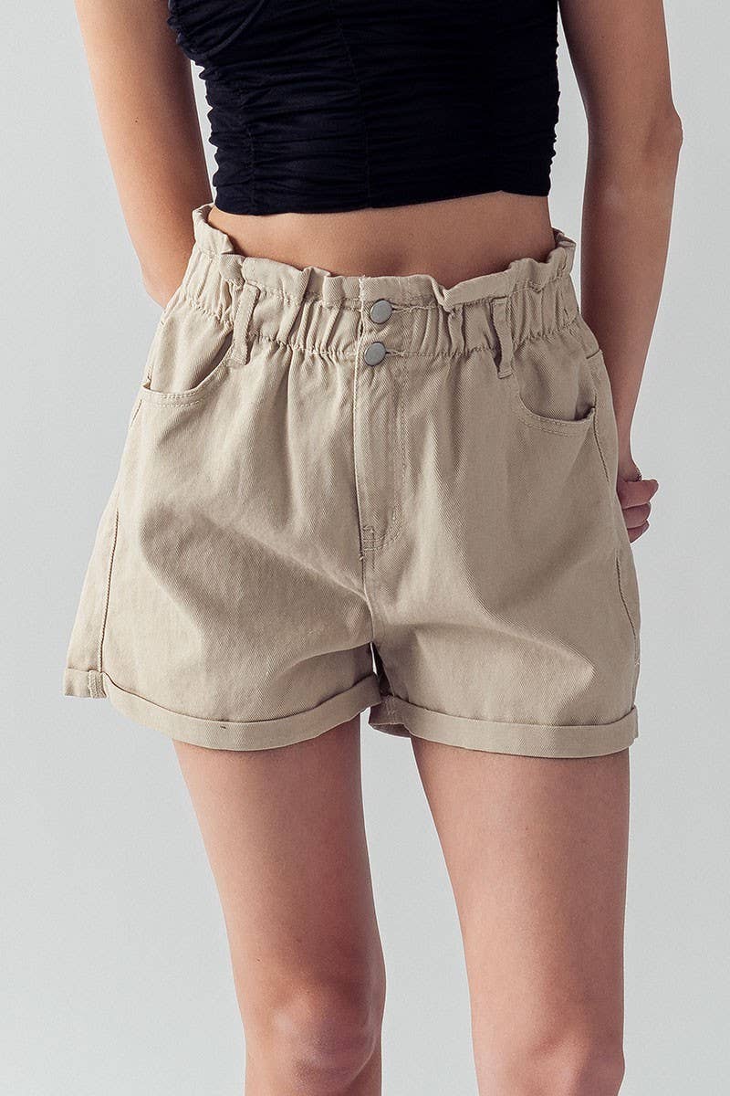 Urban Daizy Vintage High Waist Rolled Hem Denim Shorts Blue Shorts - Women's (UDZ-PT-00033) – alternate view 13