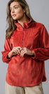Urban Daizy Corduroy Funnel Neck Half Zip Pullover Top Black Tunic - Women's (UDZ-OT-00138) – alternate view 5