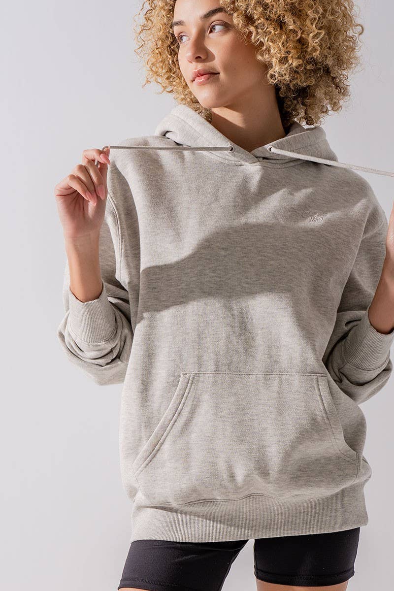 Urban Daizy Vintage Wash Oversized Hoodie Sweatshirt Black Hoodie - Women's (UDZ-KN-00214) – alternate view 3