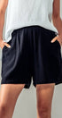 Urban Daizy Vintage Washed Bubble Gauze Lounge Shorts Black Lounge Shorts - Women's (UDZ-PT-00258)