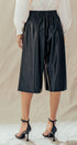 Urban Daizy Black Faux Leather Wide Leg Culotte Pants Black Pants - Women's (UDZ-PT-00490) – alternate view 3