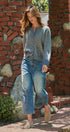 Vintage Wash Cropped Wide-Leg Jeans in DENIM - Women's Casual Pants | Urban Daizy