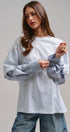 Urban Daizy Oversized Faux Layered Mixed Media Shirt Red Tunic - Women's (UDTP1445-Red) – alternate view 20
