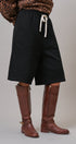 Cotton Fleece Drawstring Sweat Shorts in BLACK - Women's Casual Shorts | Urban Daizy