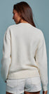 Urban Daizy Vintage Flag Graphic Relaxed Soft Knit Sweater Ivory Cardigan - Women's (TNTP4028-Ivory) – alternate view 5