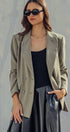 Urban Daizy Oversized Double-Breasted Notched Lapel Blazer Olive Blazer - Women's (UDZ-OT-00468) – alternate view 4