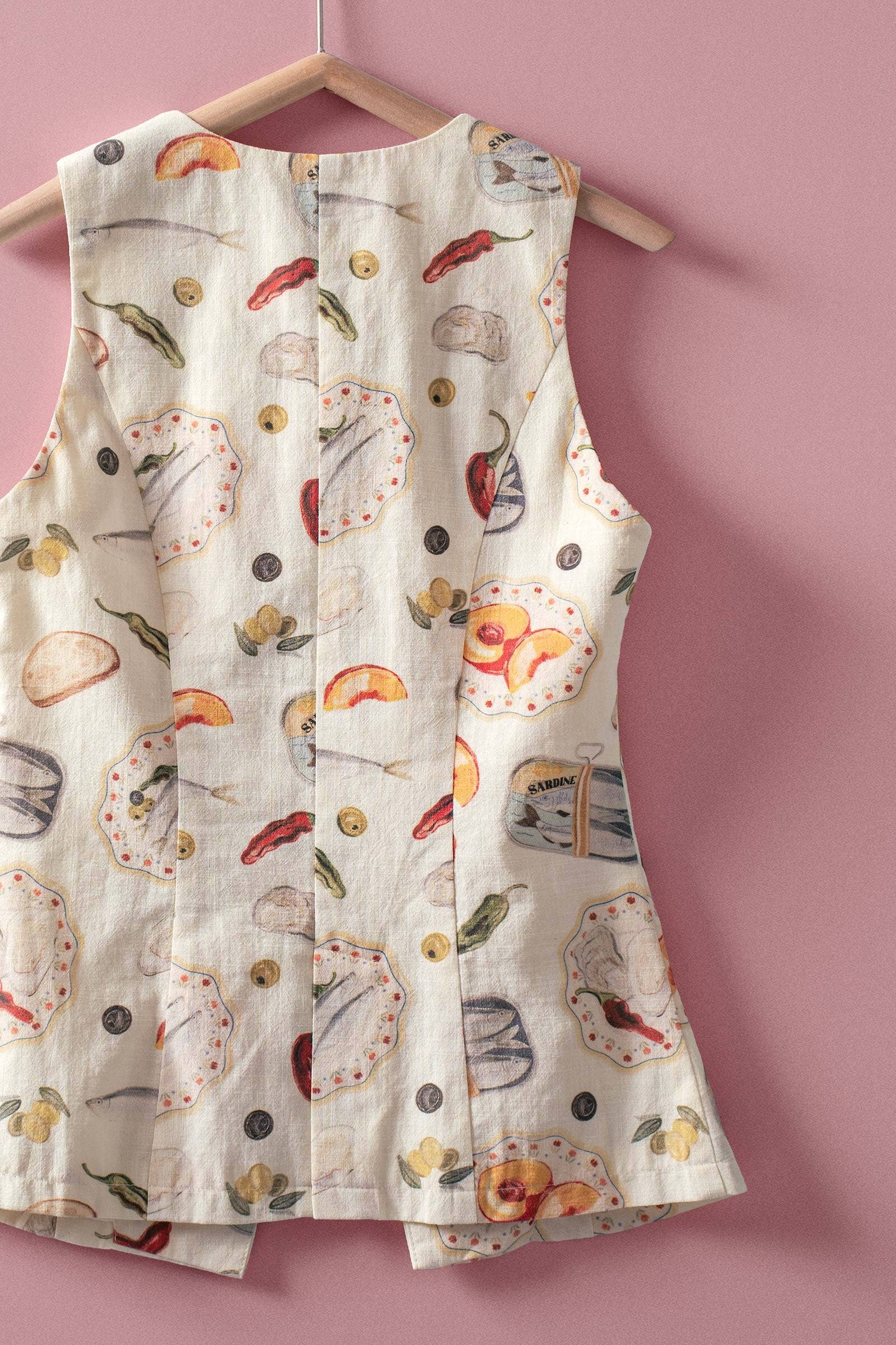 Whimsical Novelty Print Cotton Top and Shorts Set