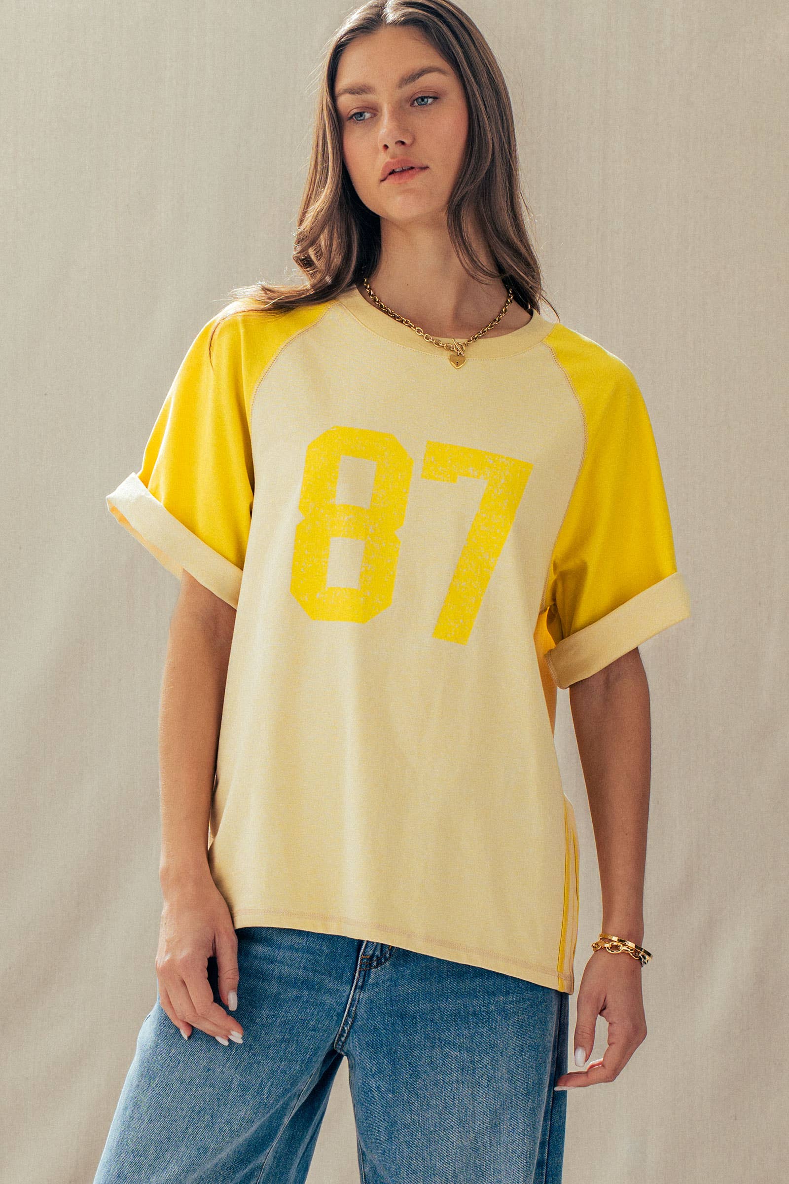 Vintage Varsity Graphic Raglan Sleeve Tee