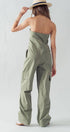 Urban Daizy Strapless Wide Leg Cargo Pocket Artisanal Jumpsuit Moss Jumpsuit - Women's (UDZ-JR-00002) – alternate view 6