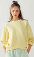 Urban Daizy Oversized Vintage Wash Ribbed Cotton Sweater Charcoal Sweatshirt - Women's (UDZ-KN-00544) – alternate view 21