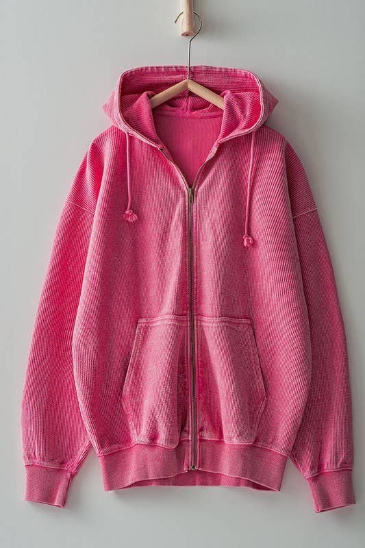 Urban Daizy Oversized Ribbed Dolman Sleeve Hoodie Cream Hoodie - Women's (UDZ-KN-00313) – alternate view 21