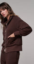Scuba Zip Up Track Bomber Jacket Pilates Athflow for Women in BLACK - Women's Jackets & Blazers | Urban Daizy