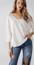 Urban Daizy Relaxed Fit V Neck Three Quarter Sleeve Tunic Top Green Tunic - Women's (UDZ-TP-00030) – alternate view 9