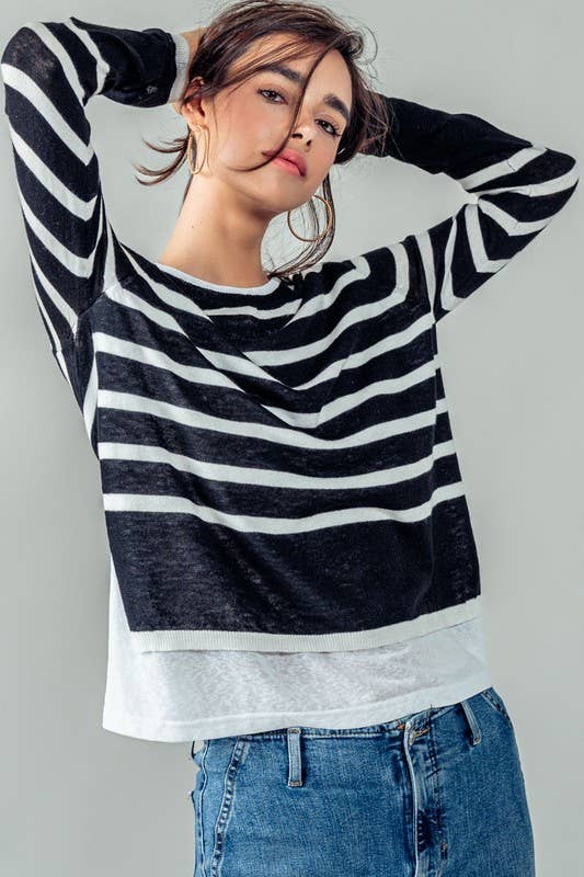 Urban Daizy Elegant Crew Neck Long Sleeve Relaxed Fit Casual Sweater Top Mocha Knit Top - Women's (UDZ-TP-00367) –…