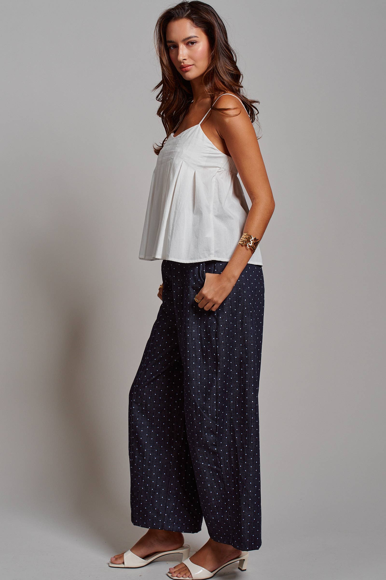 Seashell Print Empire Waist Cami Top