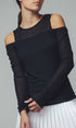 Urban Daizy Layered Ribbed Knit Off-Shoulder Long Sleeve Top Black Tank Top - Women's (UDZ-TP-00229) – alternate view 9