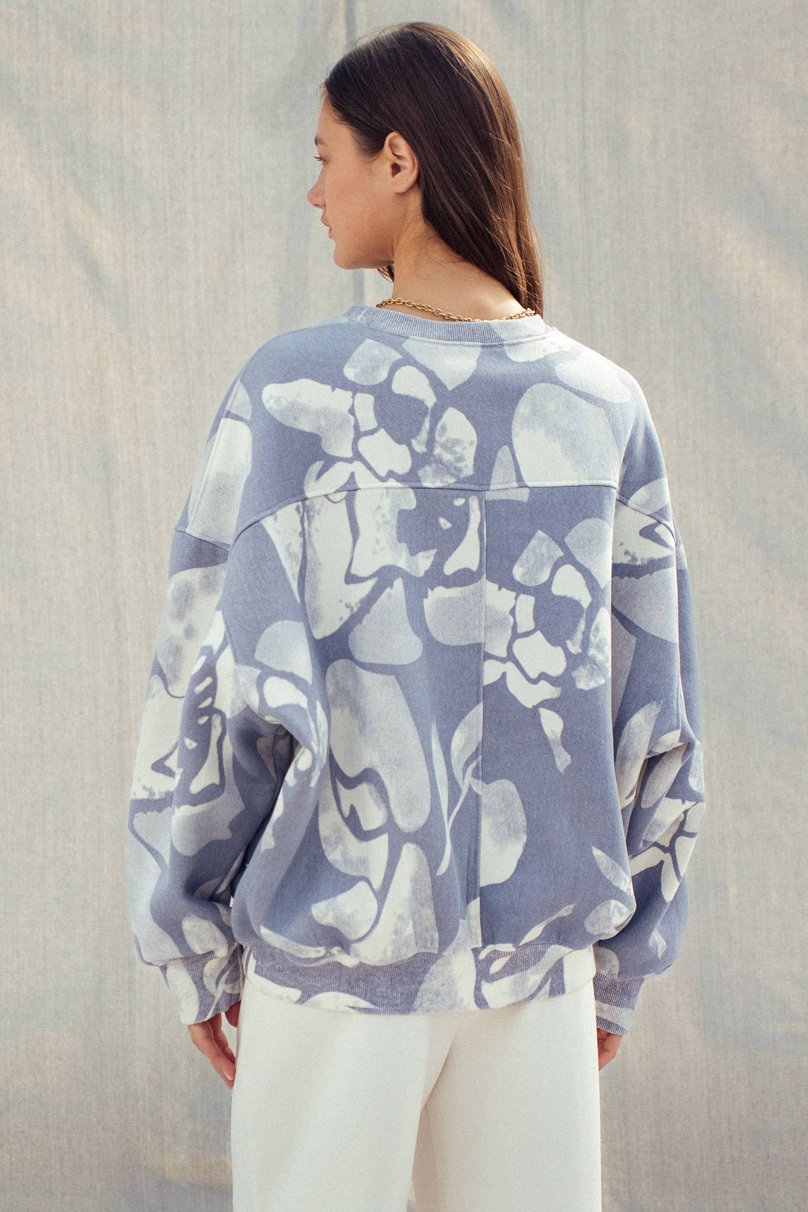 Abstract Cloud Dye Oversized Sweatshirt