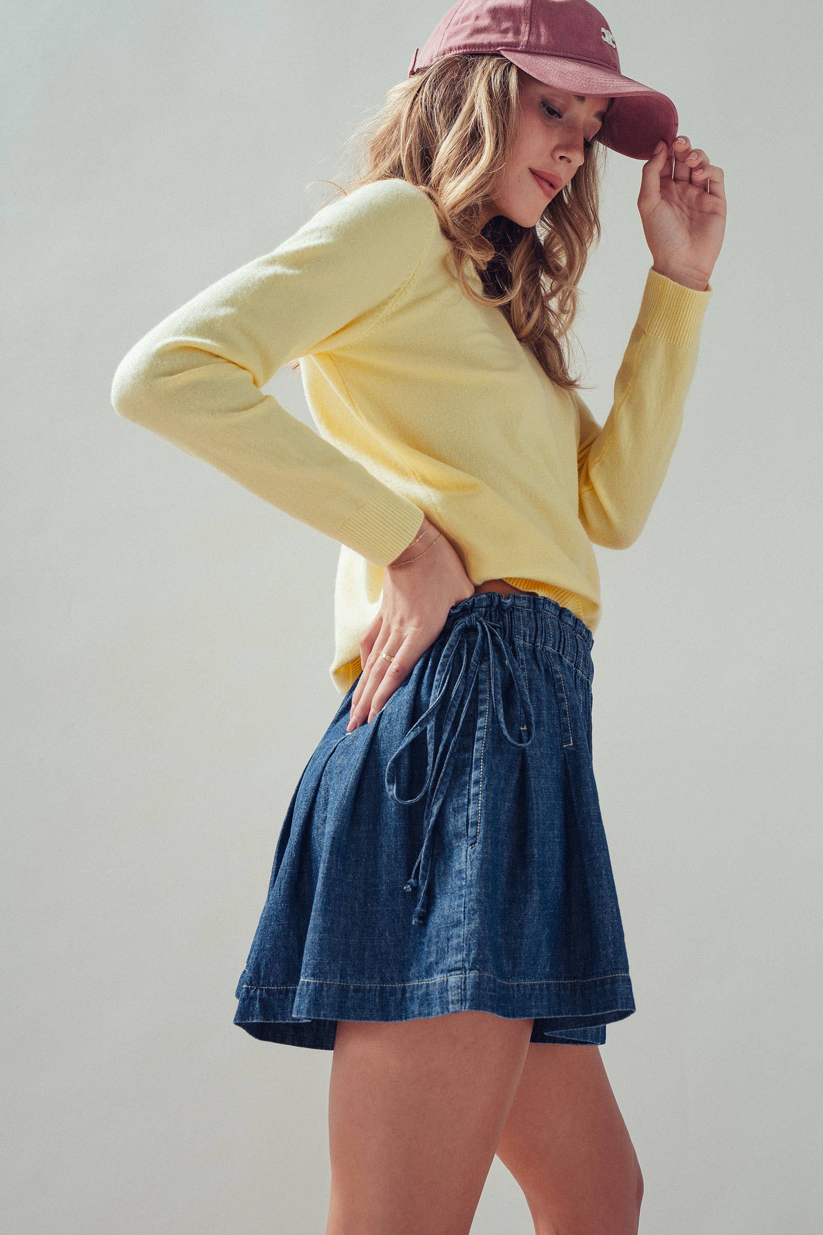 Soft Viscose Blend Crewneck Knit Pullover