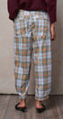 Plaid Barrel Pants Patchwork Western Boho Wide Trousers in GREY - Women's Casual Pants | Urban Daizy
