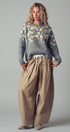 Urban Daizy Daisy Embossed 3D Floral Knit Sweater Brown Knit Sweater - Women's (UDZ-KN-00653) – alternate view 16