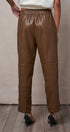 Faux Leather Drawstring Jogger Pants in BROWN - Women's Casual Pants | Urban Daizy