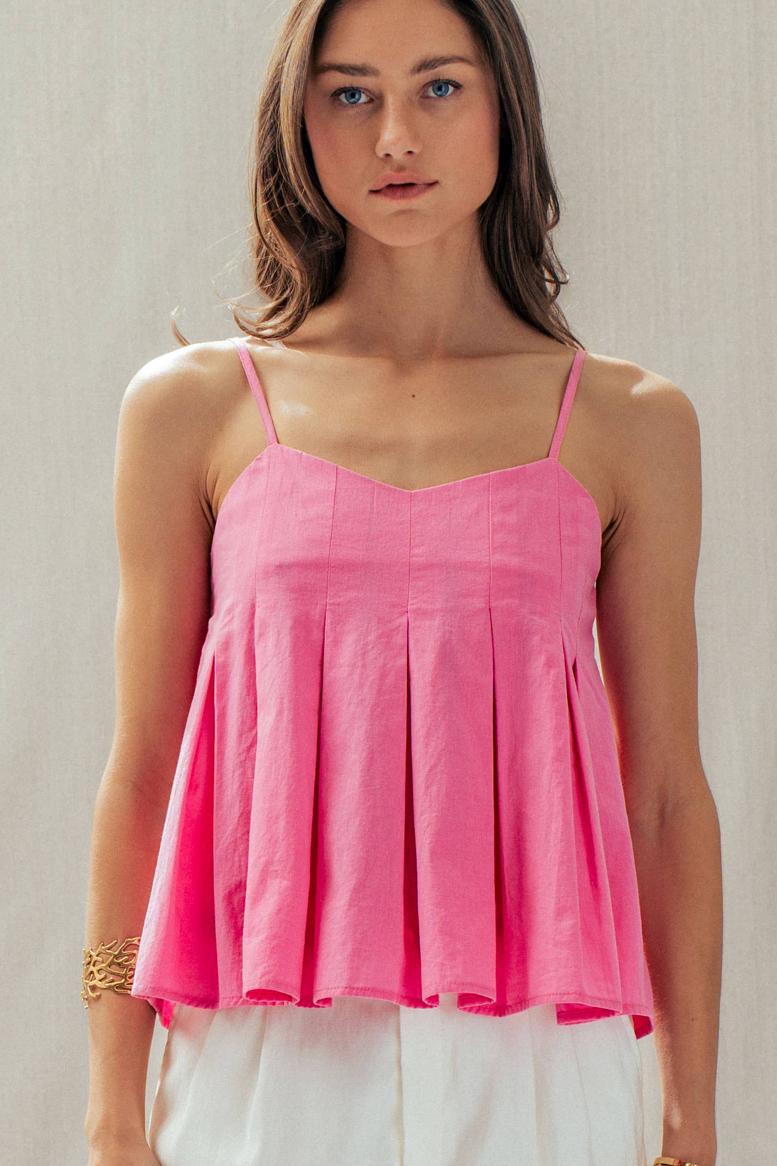 Seashell Print Empire Waist Cami Top